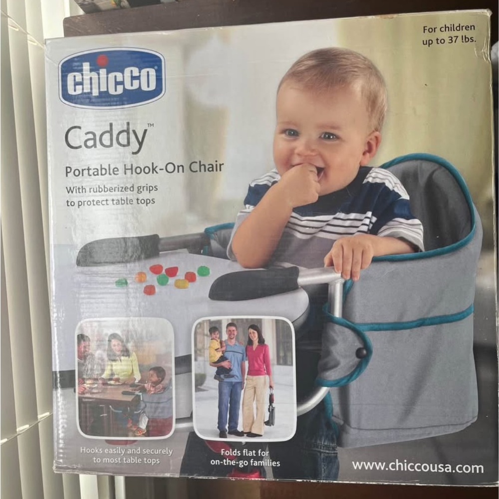 chicco Gray Hook-On Table Seat with Safety Features